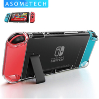 Odpinany kryształ PC przezroczyste etui na Nintendo przełącznik do Nintendo NS NX przypadki twarde jasne powrót obudowa Coque Ultra cienka torba 1